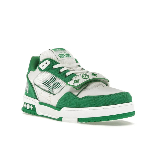 Louis Vuitton Trainer Velcro Green Monogram Denim