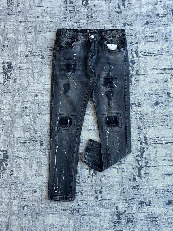 Calça Jeans Jogador com Respingos